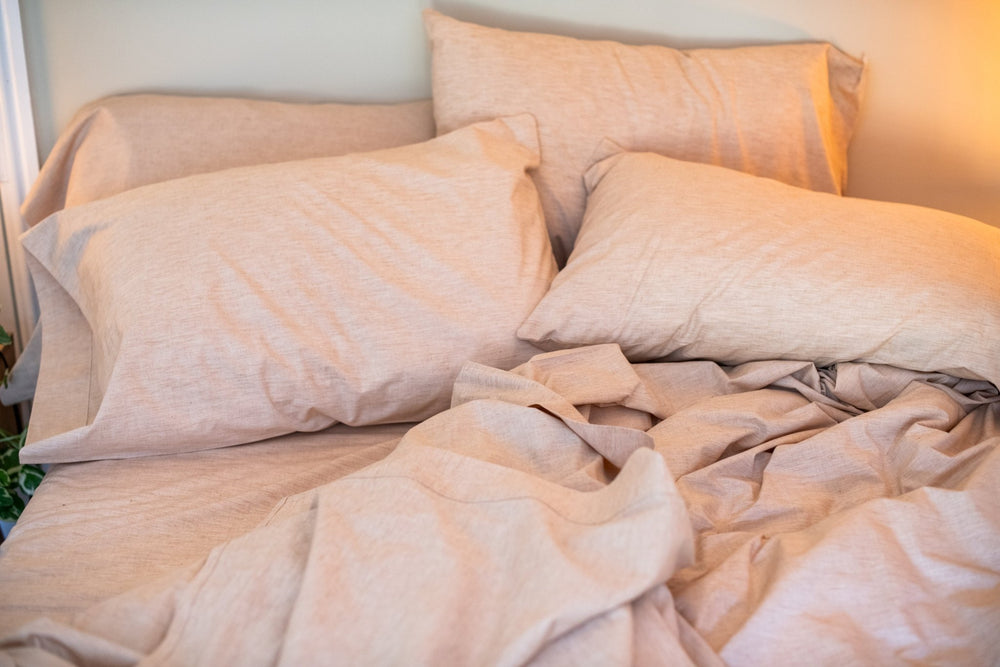 Natural Colored Cotton Bed Sheet Set - American Made With USA Grown Cotton - Quahog Bay Bedding