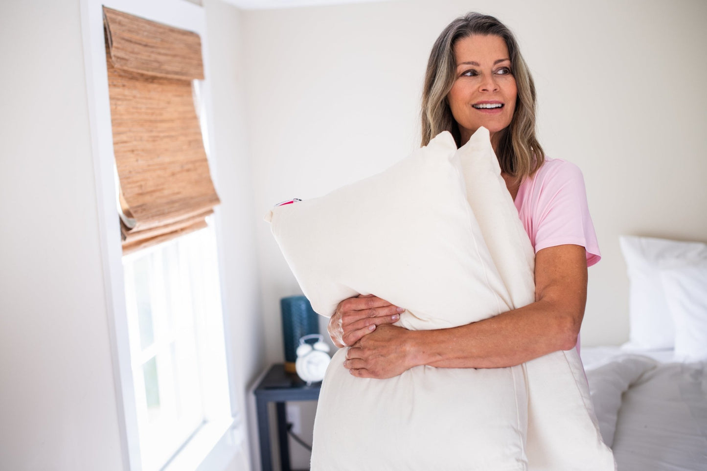 Natural Cotton Pillow With Wool Filling - American Made With USA Grown Cotton - Quahog Bay Bedding