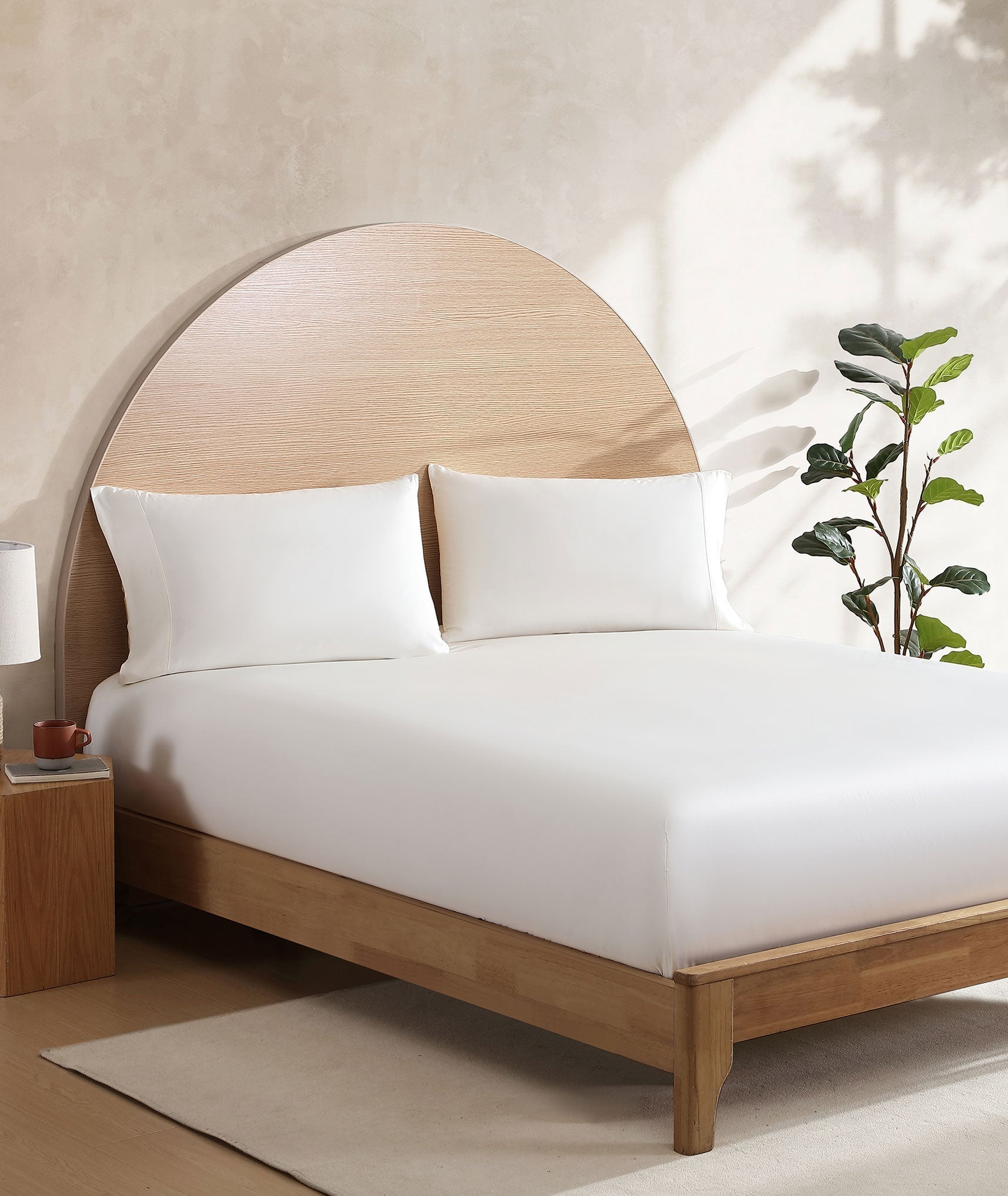 Natural Premium Bamboo Fitted Sheet - Quahog Bay Bedding