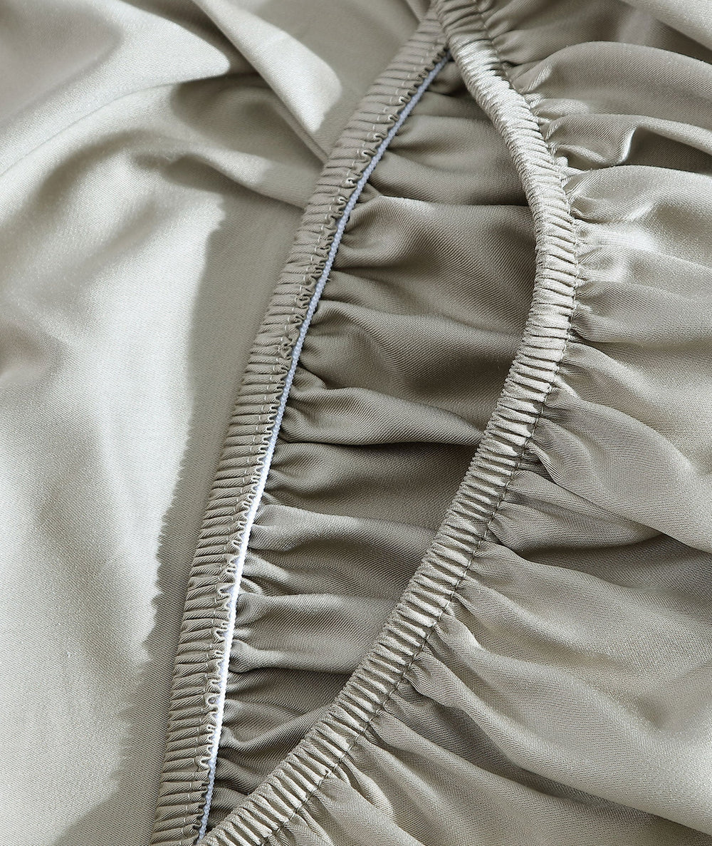 Natural Premium Bamboo Fitted Sheet - Quahog Bay Bedding