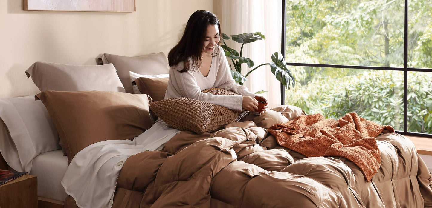 Natural Premium Bamboo Sham Set - Quahog Bay Bedding