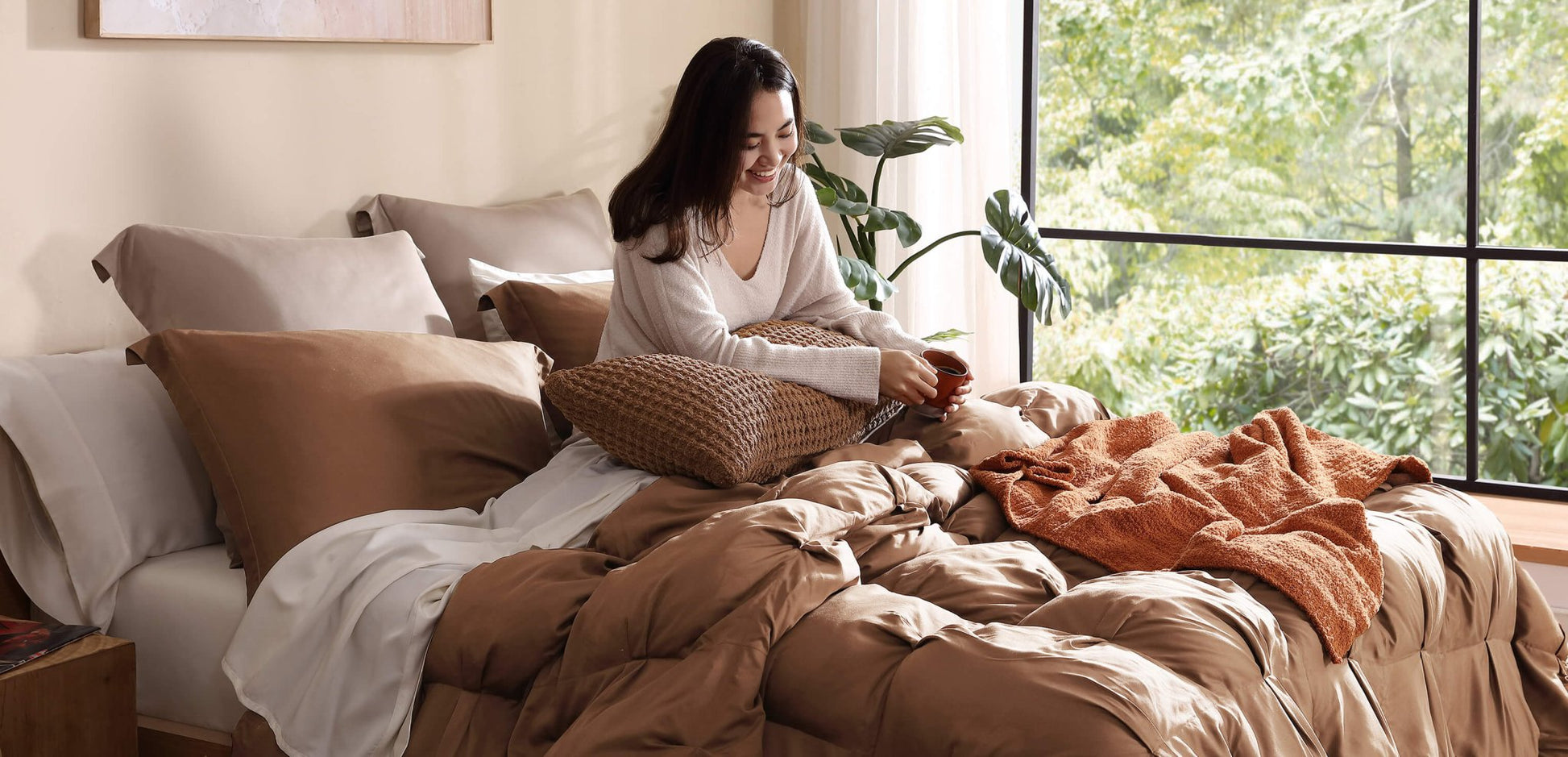 Natural Premium Bamboo Sham Set - Quahog Bay Bedding