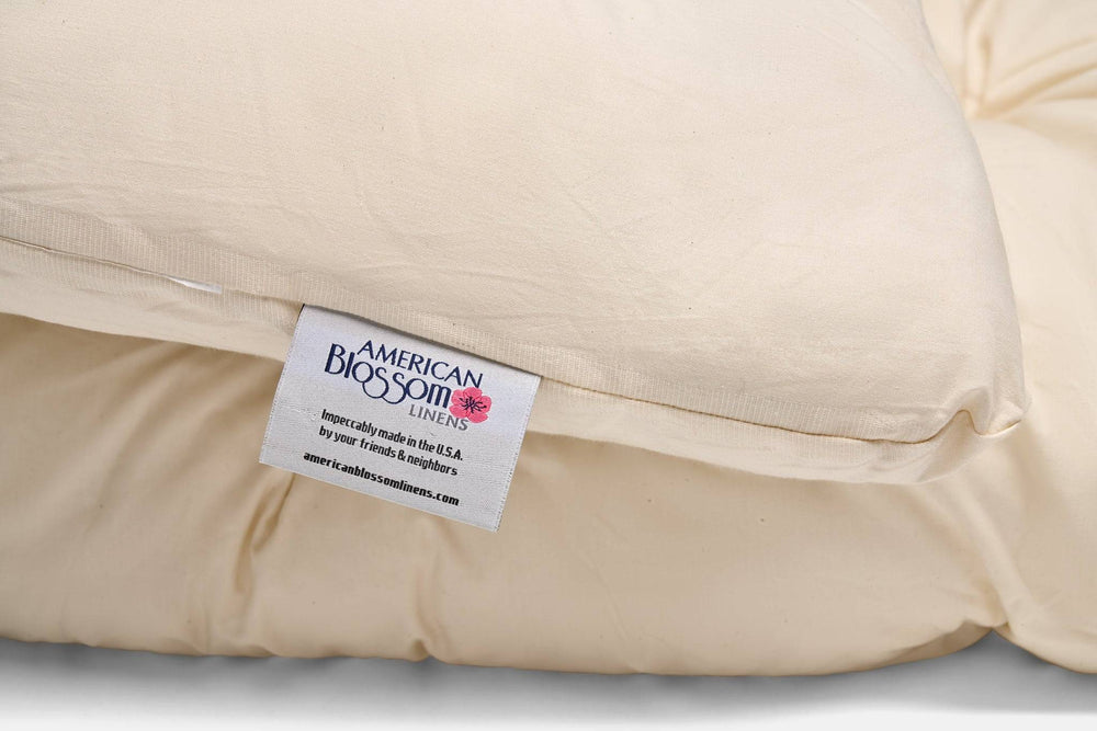 Natural Wool Mattress Topper - American Made Mattress Toppers - Quahog Bay Bedding
