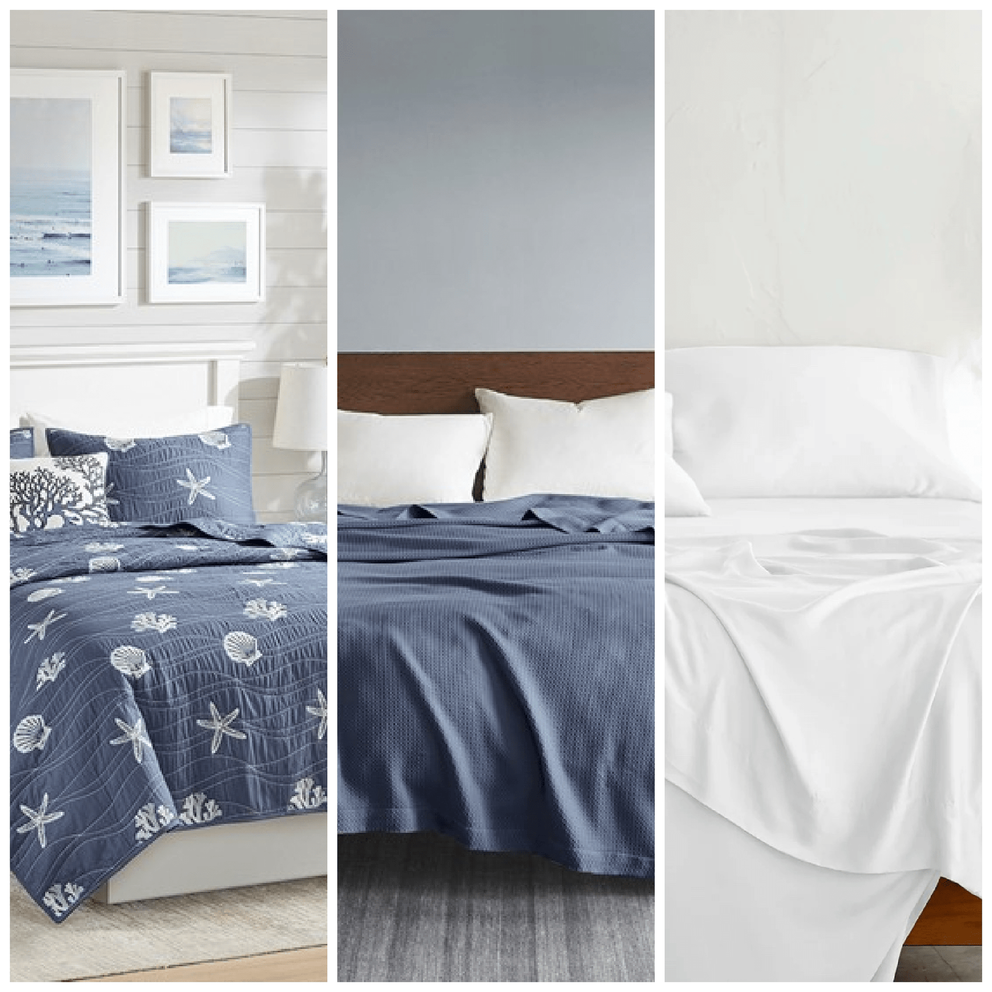 Nautical 9PC Bedding Ensemble Queen Navy Blue Hues - Quahog Bay Bedding