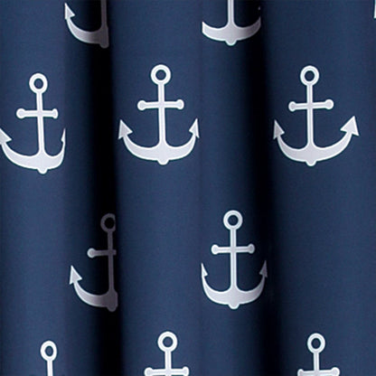 Nautical Anchor Curtains - Light Filtering Window Curtain Set - Quahog Bay Bedding