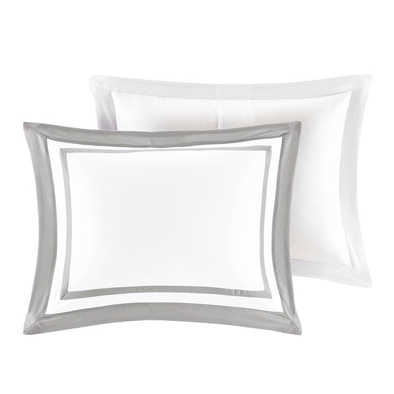Nautical Comforter and Quilt Set - 8PC - Grey - Quahog Bay Bedding