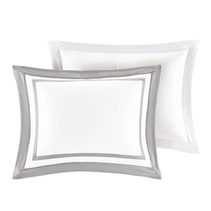Nautical Comforter and Quilt Set - 8PC - Grey - Quahog Bay Bedding