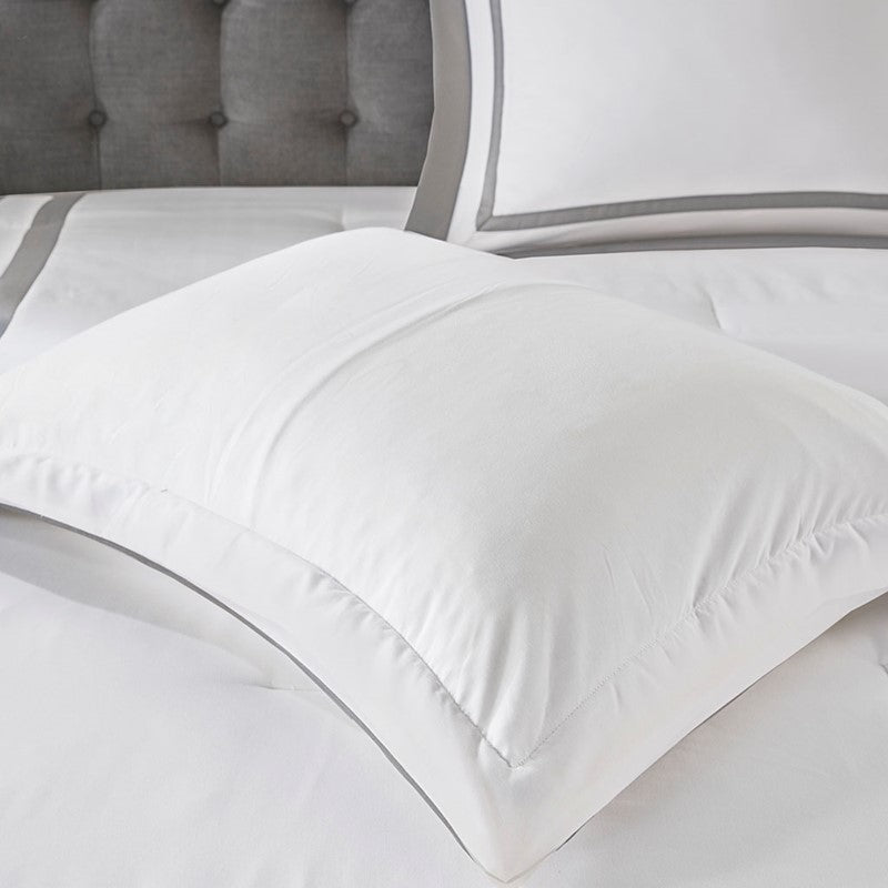 Nautical Comforter and Quilt Set - 8PC - Grey - Quahog Bay Bedding