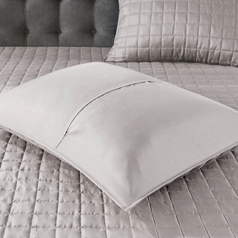 Nautical Comforter and Quilt Set - 8PC - Grey - Quahog Bay Bedding