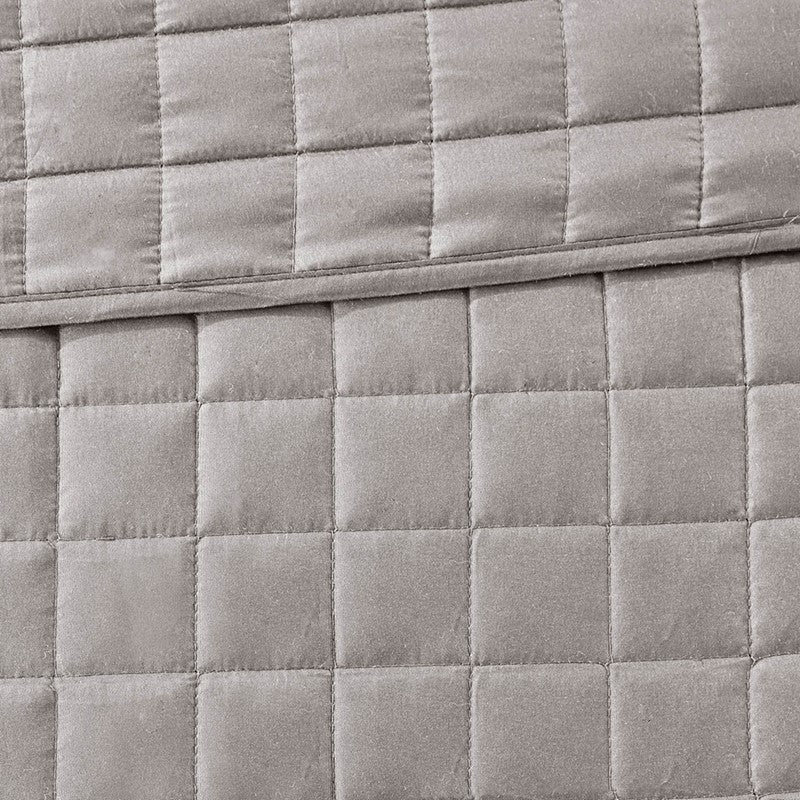 Nautical Comforter and Quilt Set - 8PC - Grey - Quahog Bay Bedding