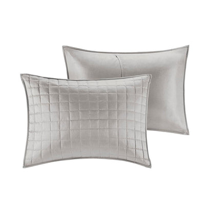 Nautical Comforter and Quilt Set - 8PC - Grey - Quahog Bay Bedding