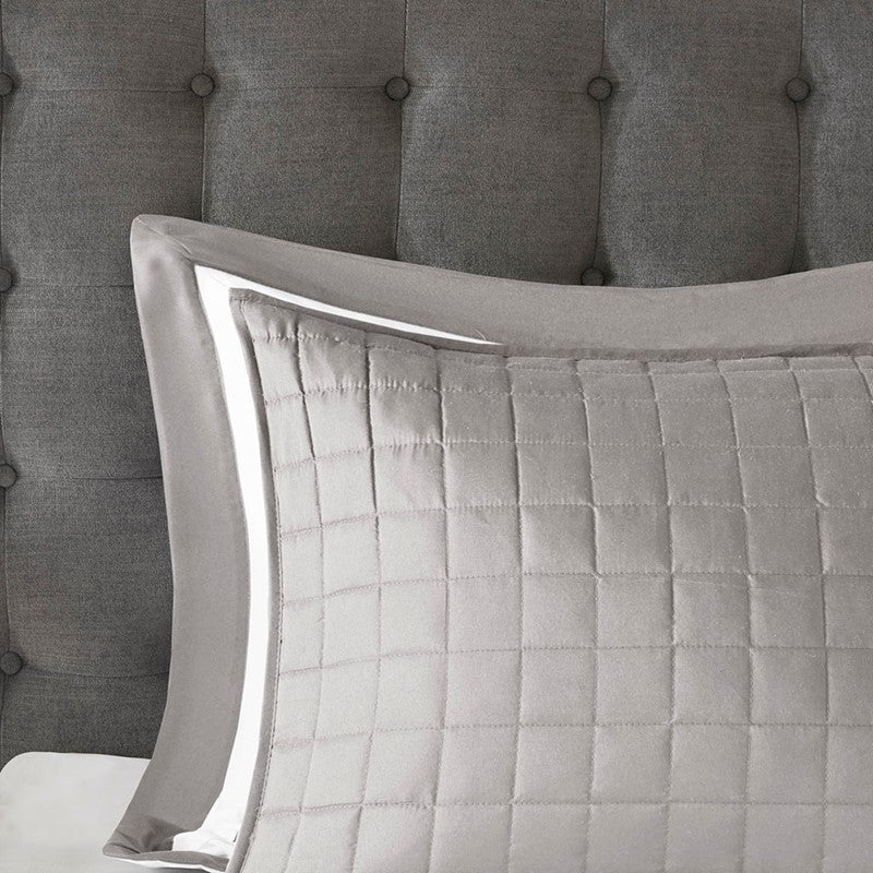 Nautical Comforter and Quilt Set - 8PC - Grey - Quahog Bay Bedding