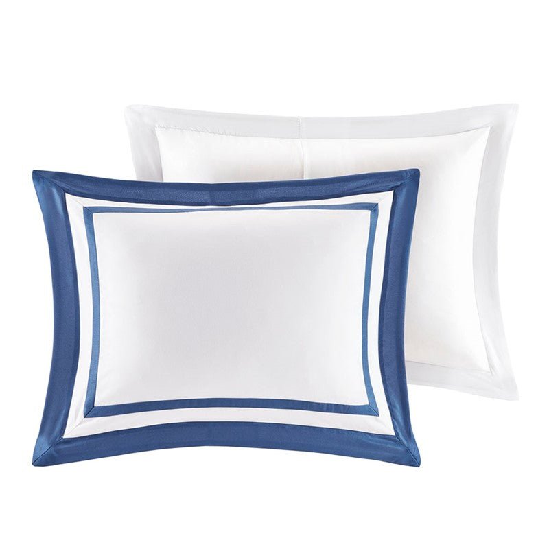 Nautical Comforter and Quilt Set - 8PC - Navy - Quahog Bay Bedding
