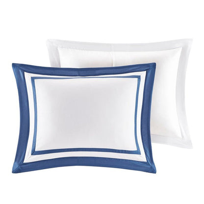 Nautical Comforter and Quilt Set - 8PC - Navy - Quahog Bay Bedding