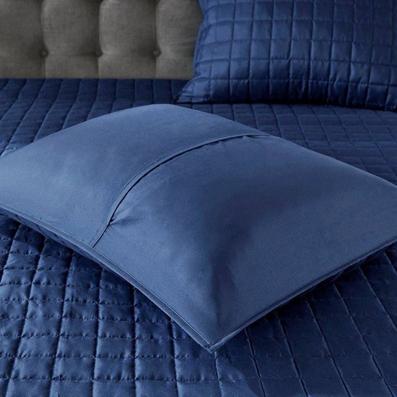 Nautical Comforter and Quilt Set - 8PC - Navy - Quahog Bay Bedding