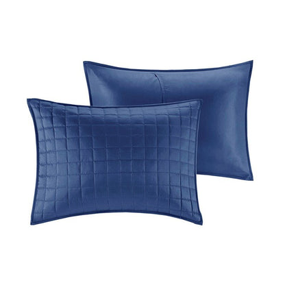 Nautical Comforter and Quilt Set - 8PC - Navy - Quahog Bay Bedding