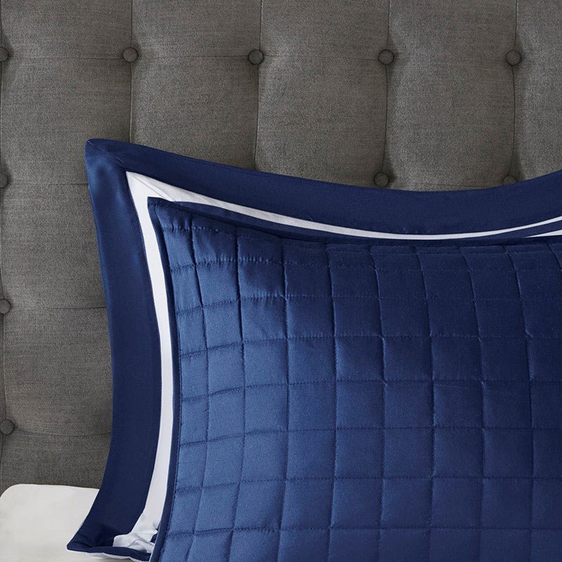 Nautical Comforter and Quilt Set - 8PC - Navy - Quahog Bay Bedding