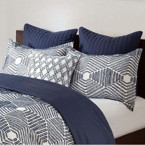 Nautical Ellipse 100% Cotton Jacquard Duvet Cover Set - Quahog Bay Bedding