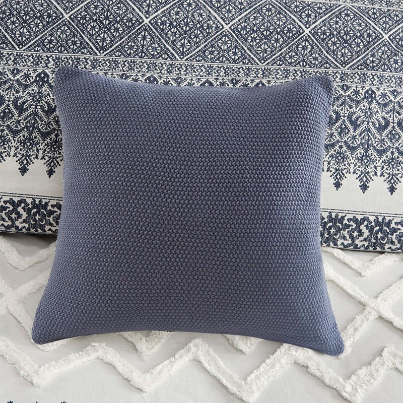 Nautical Mila Cotton Comforter Set with Chenille Tufting in Navy Blue - Quahog Bay Bedding