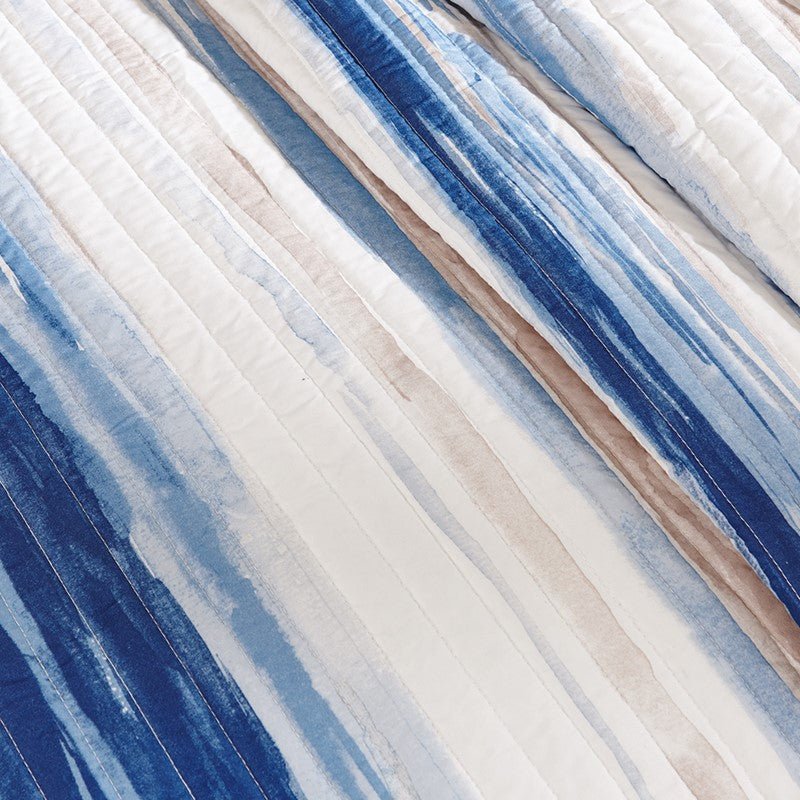 Nautical Navy King Quilt And Comforter Set - Marina 8PC - Quahog Bay Bedding