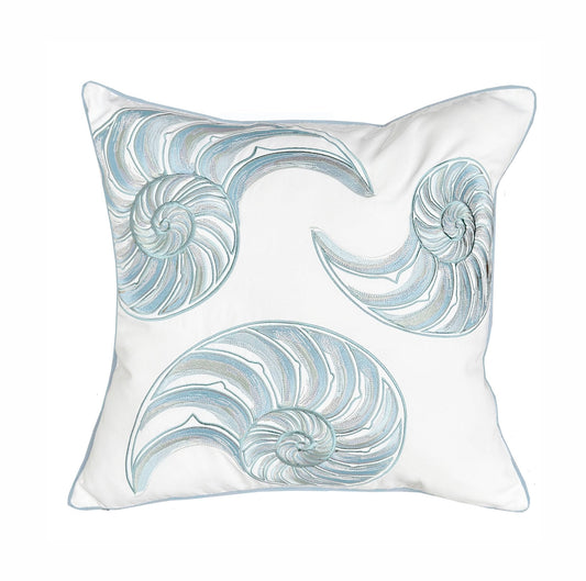 Nautilus Shell Indoor/Outdoor Pillow - Quahog Bay Bedding
