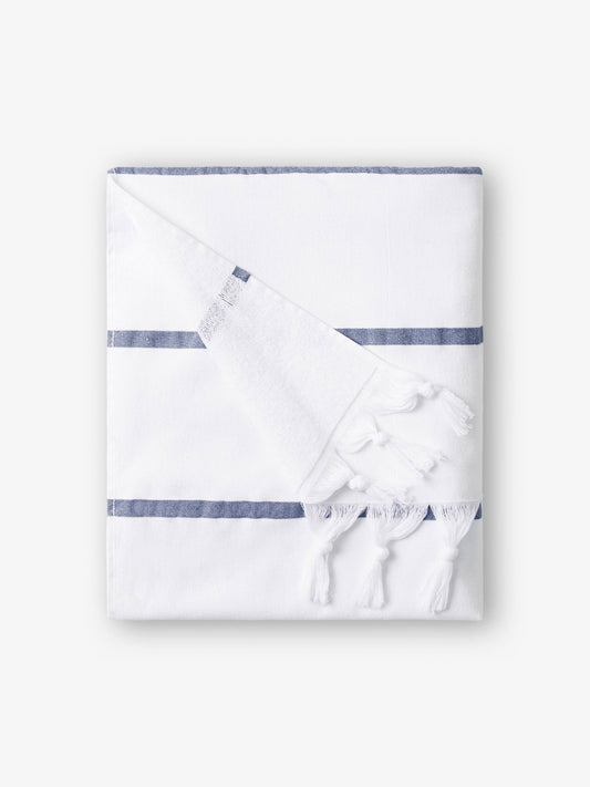 Navy Positano Turkish Towel - Quahog Bay Bedding