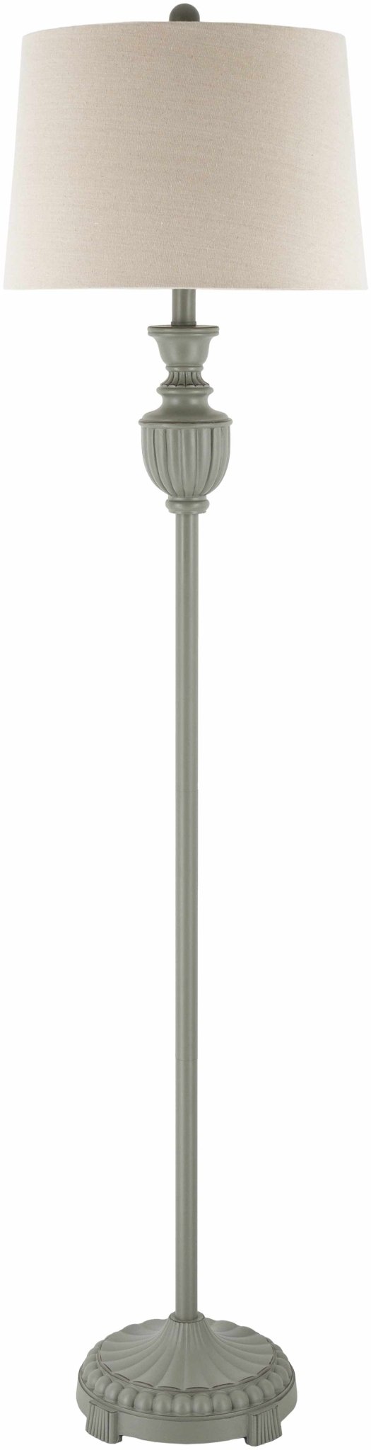 Nelspruit Gray Resin Floor Lamp - Quahog Bay Bedding