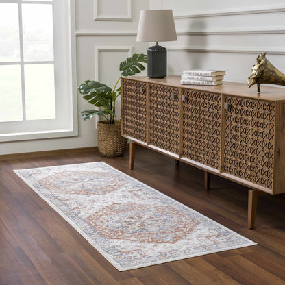Neta Red & Blue Flat Pile Washable Rug - Quahog Bay Bedding