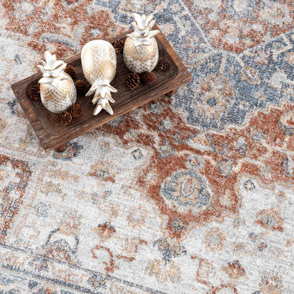 Neta Red & Blue Flat Pile Washable Rug - Quahog Bay Bedding