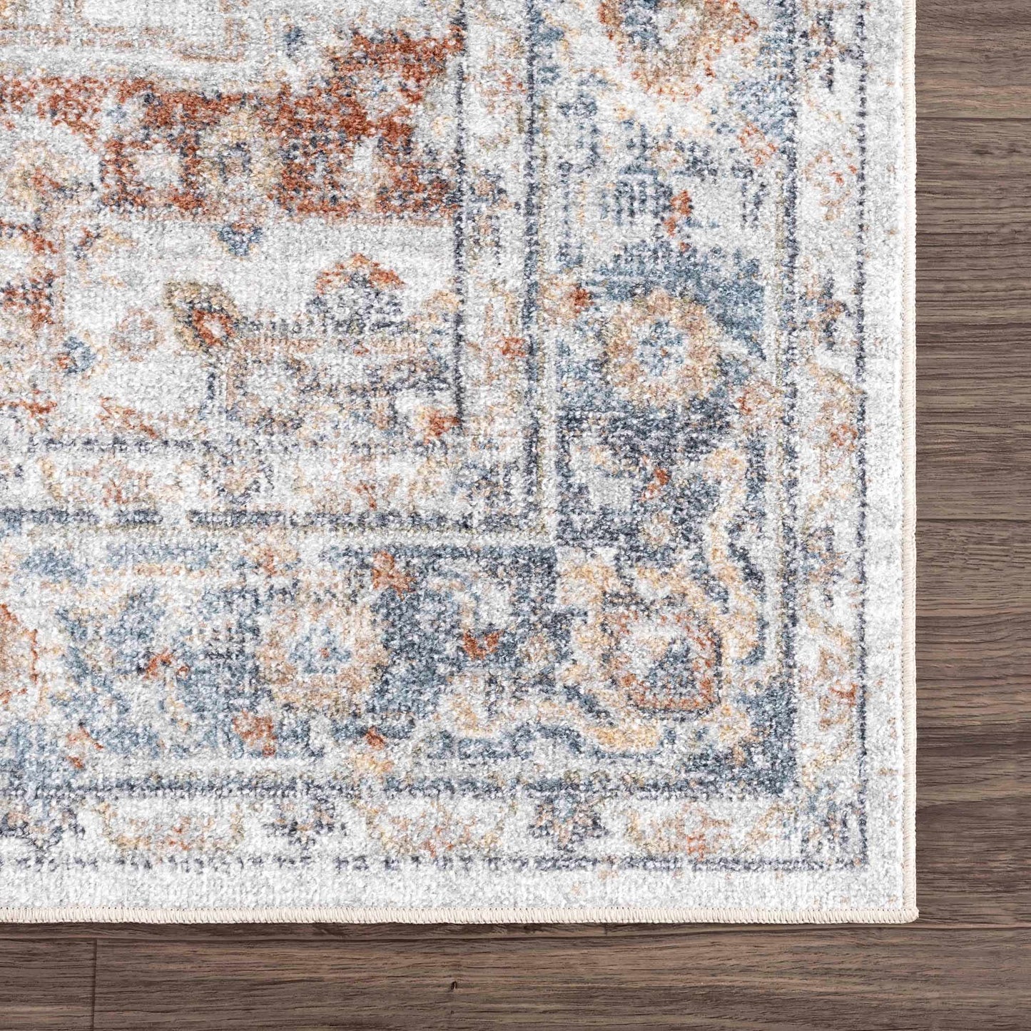 Neta Red & Blue Flat Pile Washable Rug - Quahog Bay Bedding