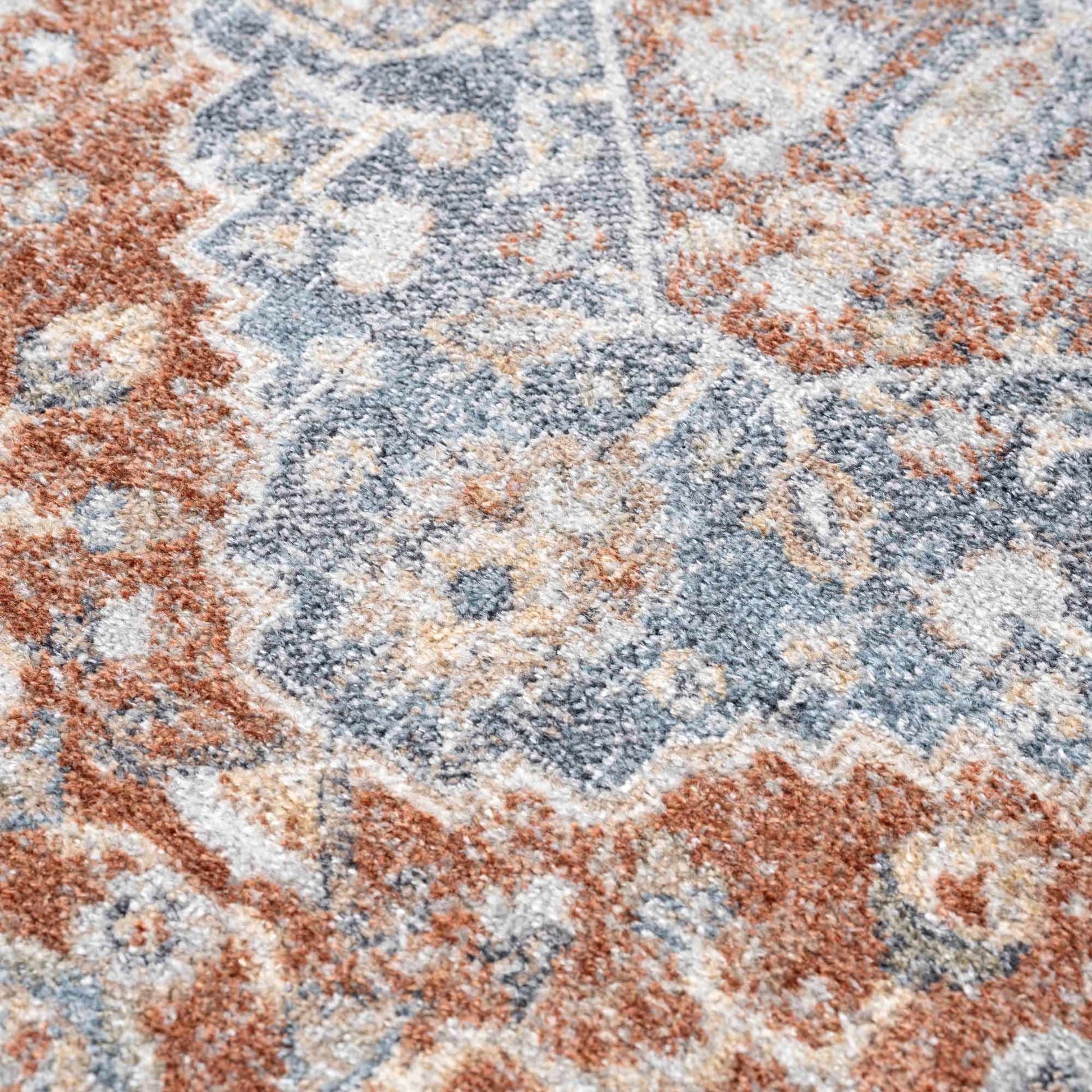 Neta Red & Blue Flat Pile Washable Rug - Quahog Bay Bedding