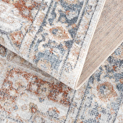 Neta Red & Blue Flat Pile Washable Rug - Quahog Bay Bedding