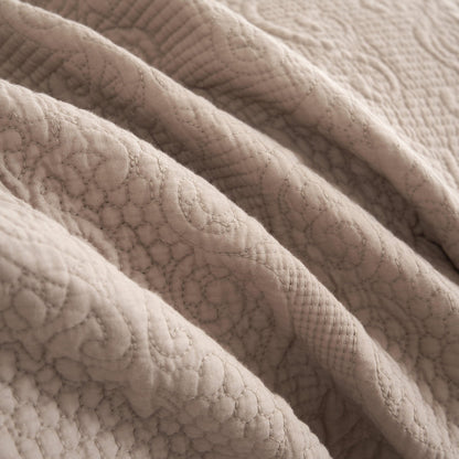 Sandy Elegant Matelasse Cotton Quilted Bedspread Set - Quahog Bay Bedding