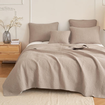 Sandy Elegant Matelasse Cotton Quilted Bedspread Set - Quahog Bay Bedding