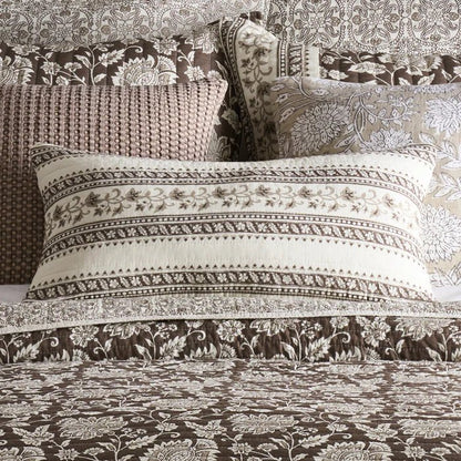 New! Adare Cocoa Quilted Pillow - Quahog Bay Bedding