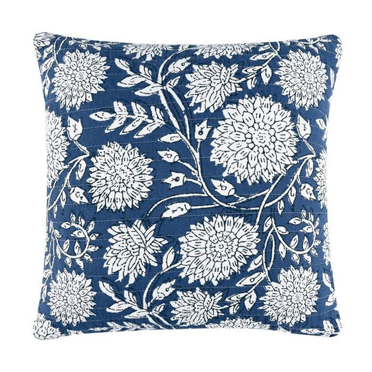 New! Adare Denim Quilted Pillow - Quahog Bay Bedding