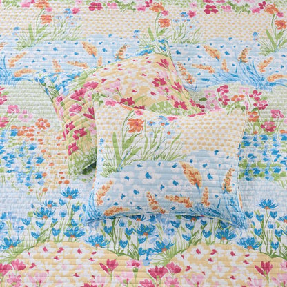 New! Blooming Hillside Quilt Set - Floral Quilt Sets - Quahog Bay Bedding