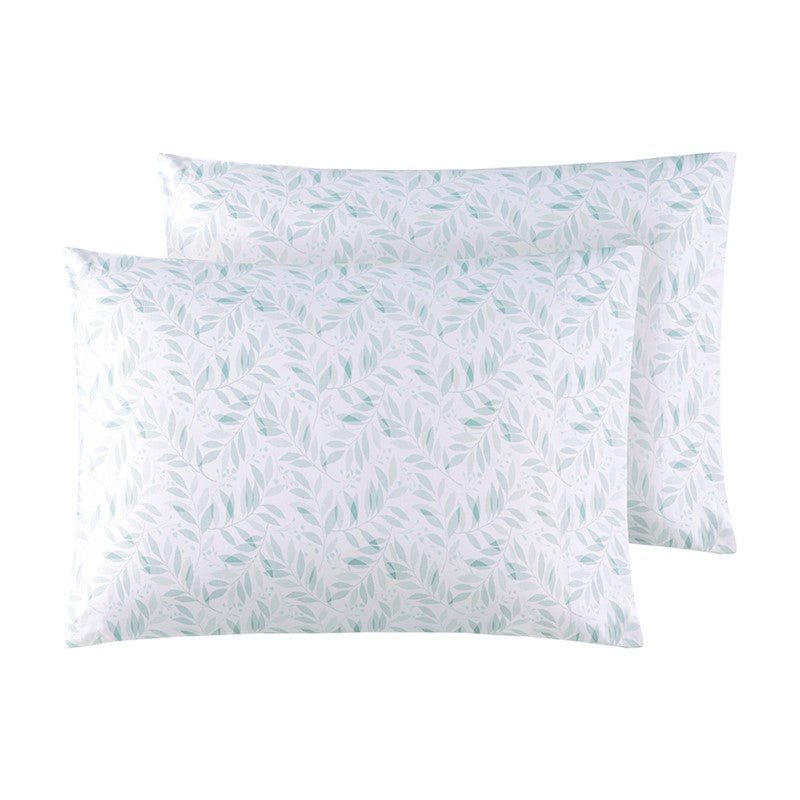 New! Coastal And Floral Print Green Leaves Sheet Sets - 100% Cotton - Percale - Quahog Bay Bedding