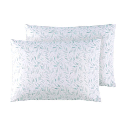 New! Coastal And Floral Print Green Leaves Sheet Sets - 100% Cotton - Percale - Quahog Bay Bedding