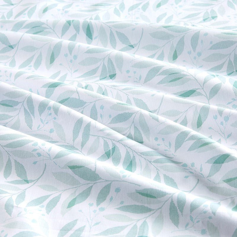 New! Coastal And Floral Print Green Leaves Sheet Sets - 100% Cotton - Percale - Quahog Bay Bedding