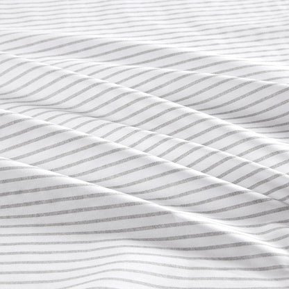 New! Coastal And Nautical Print Grey Striped Sheet Sets - 100% Cotton - Percale - Quahog Bay Bedding
