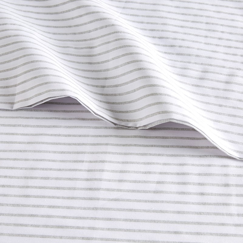 New! Coastal And Nautical Print Grey Striped Sheet Sets - 100% Cotton - Percale - Quahog Bay Bedding