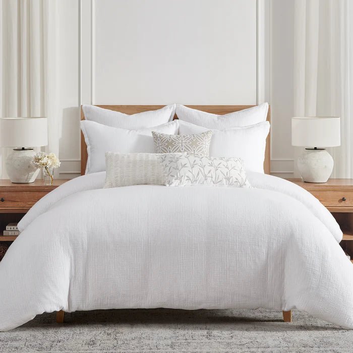NEW! Luxury Cotton Tencel Silky Comforter Set - Matelassé Comforter Sets - Quahog Bay Bedding