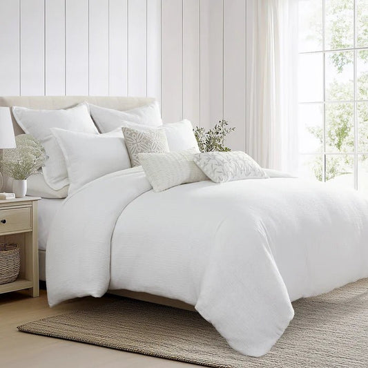 NEW! Luxury Cotton Tencel Silky Comforter Set - Matelassé Comforter Sets - Quahog Bay Bedding