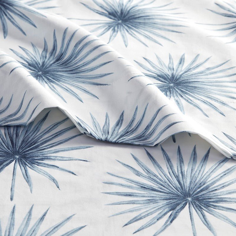 New! Nautical And Coastal Print Blue Palmetto Sheet Sets - 100% Cotton - Percale - Quahog Bay Bedding