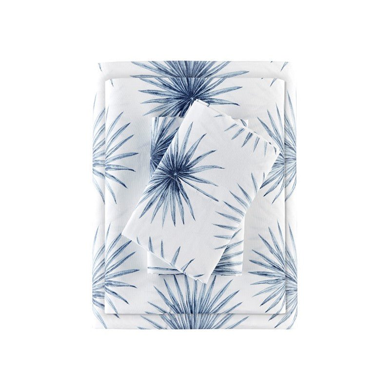 New! Nautical And Coastal Print Blue Palmetto Sheet Sets - 100% Cotton - Percale - Quahog Bay Bedding