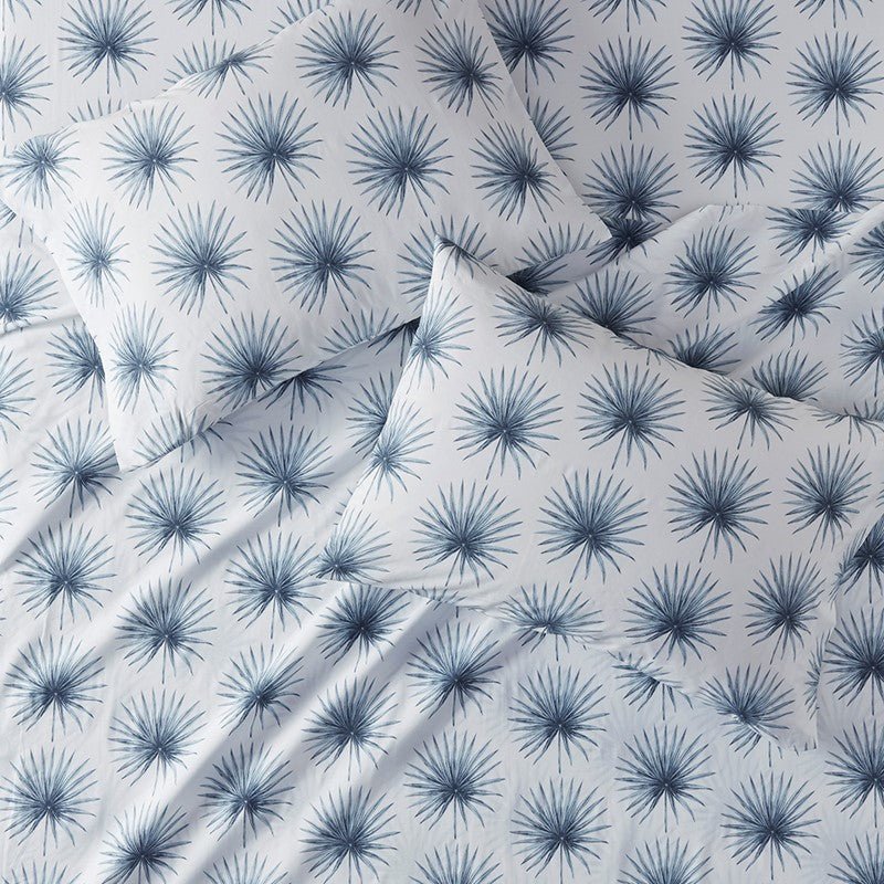 New! Nautical And Coastal Print Blue Palmetto Sheet Sets - 100% Cotton - Percale - Quahog Bay Bedding