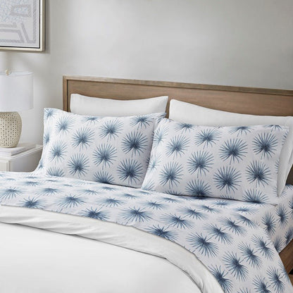 New! Nautical And Coastal Print Blue Palmetto Sheet Sets - 100% Cotton - Percale - Quahog Bay Bedding