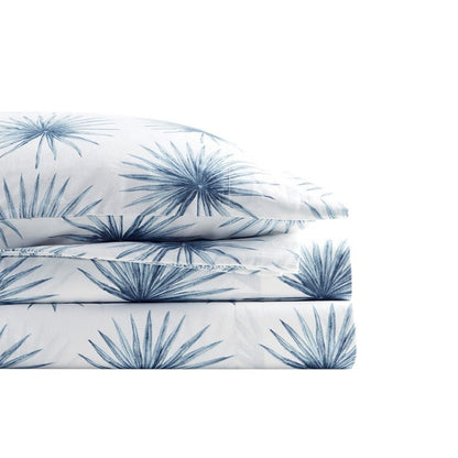 New! Nautical And Coastal Print Blue Palmetto Sheet Sets - 100% Cotton - Percale - Quahog Bay Bedding