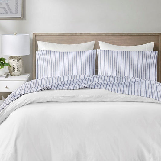 New! Nautical Print Blue Striped Sheet Sets - 100% Cotton - Percale - Nautical Sheets - Quahog Bay Bedding